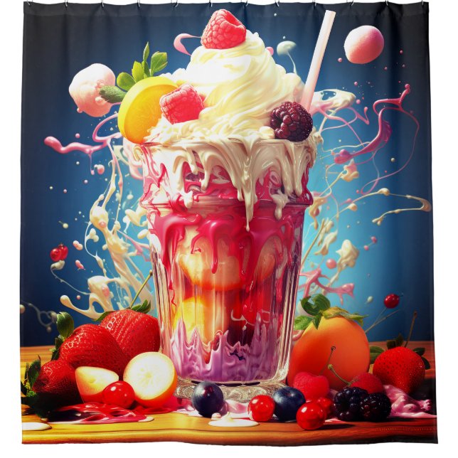 Fruit Smoothie Shower Curtain (Front)