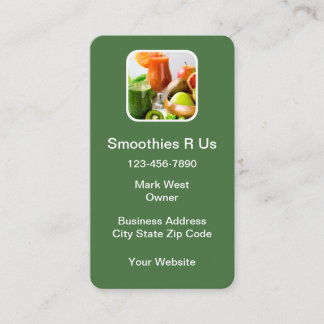 Fruit Smoothie Theme Vertical Business Cards