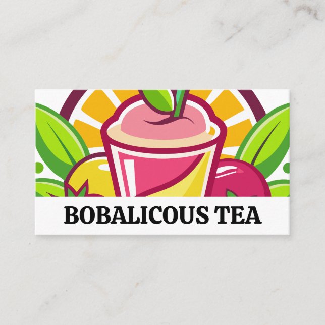 Fruit Smoothies | Restaurant Business Card (Front)