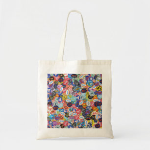 Fruit Sticker Montage Pattern Tote Bag