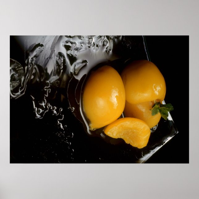 fruit still life black poster (Front)