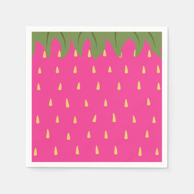 Fruit Strawberry Apron Napkin (Front)