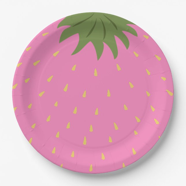 Fruit Strawberry Paper Plate (Front)