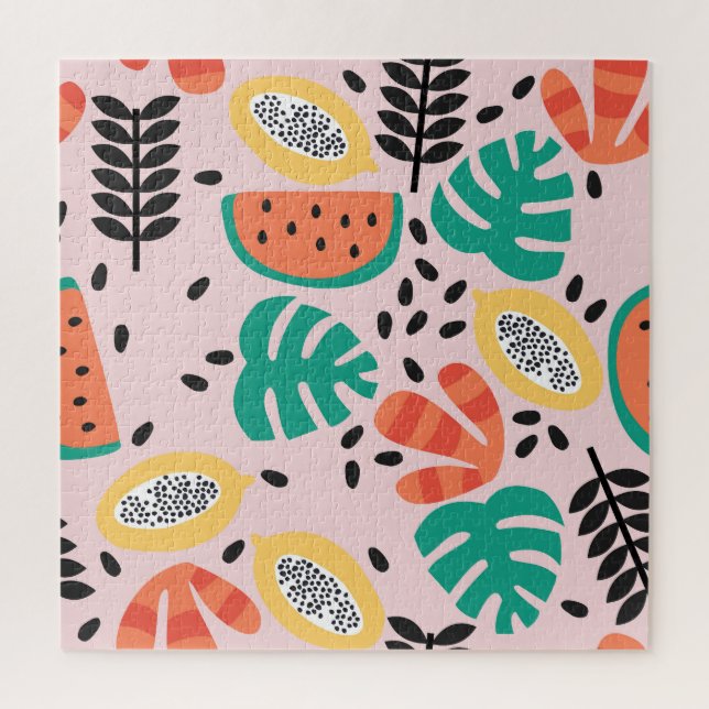 Fruit Stylish: Vintage Pattern Design. Jigsaw Puzzle (Vertical)