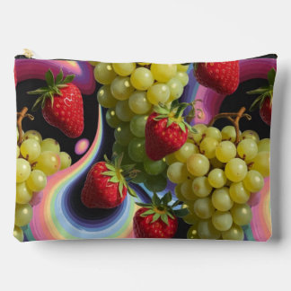 Fruit Swirl Rainbow Accessory Pouch Travel Bag