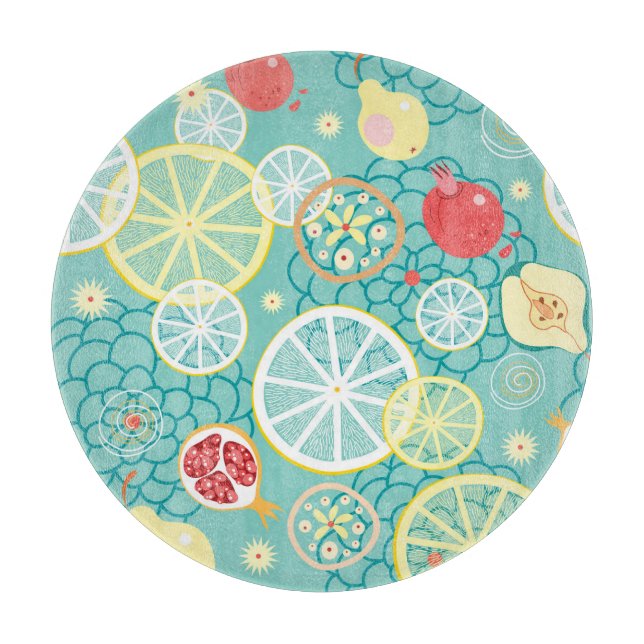 Fruit Texture, Vibrant Background. Cutting Board (Front)