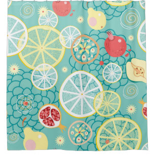 Fruit Texture, Vibrant Background. Shower Curtain