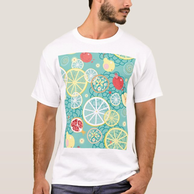 Fruit Texture, Vibrant Background. T-Shirt (Front)