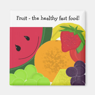Fruit the Healthy Fast Food Magnet