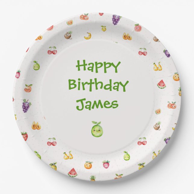 Fruit Themed Paper Plate (Front)