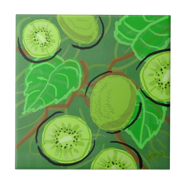Fruit Tile:  Kiwis Tile (Front)