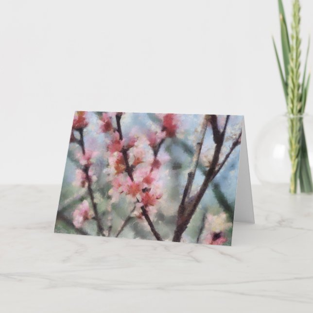 Fruit Tree Blossom Artwork Greeting Card (Front)