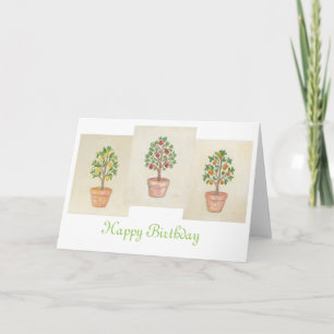 Fruit Tree Trio birthday card