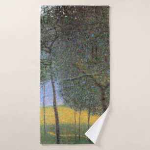 Fruit Trees, Gustav Klimt Bath Towel