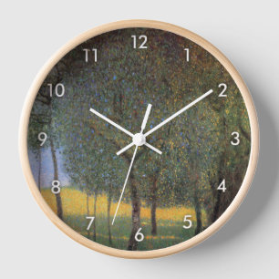 Fruit Trees, Gustav Klimt Clock