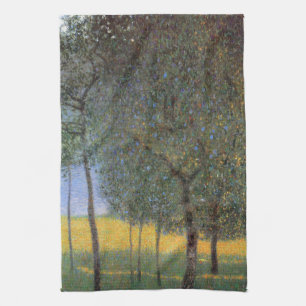 Fruit Trees, Gustav Klimt Tea Towel