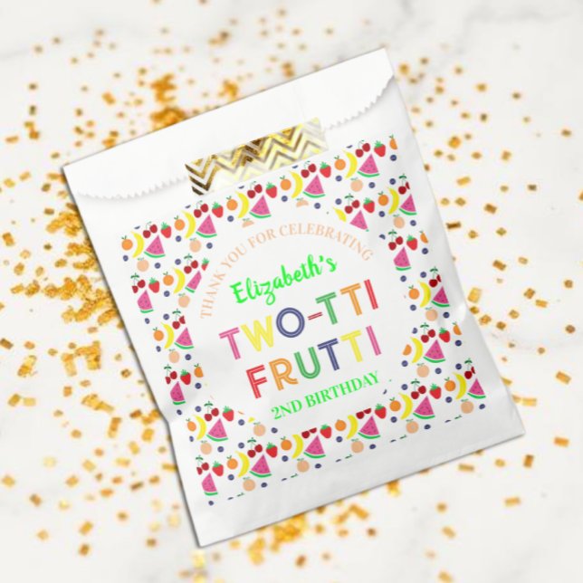 Fruit Two-tti Frutti 2nd Birthday Favour Bags (Creator Uploaded)