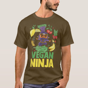 Fruit Vegan Ninja Vegetable Vegetarian Foodies  T-Shirt