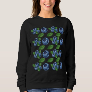 Fruit  Vegans Blueberry Pattern Fruitarian Blueber Sweatshirt