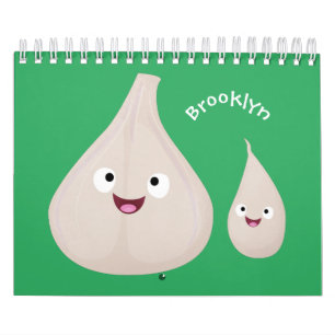 Fruit, vegetable and plant cartoon calendar