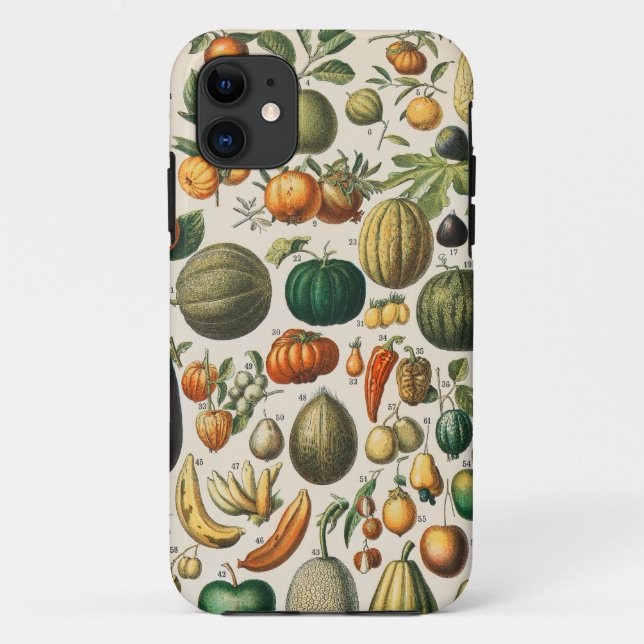 Fruit Vegetable Botanical Scientific Illustration Case-Mate iPhone Case (Back)
