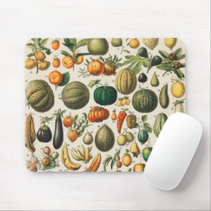Fruit Vegetable Botanical Scientific Illustration Mouse Pad
