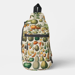 Fruit Vegetable Botanical Scientific Illustration Sling Bag