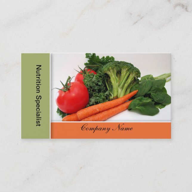 Fruit - Vegetable  Business Cards - Border (Front)