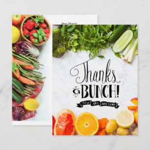 Fruit Vegetable Grocery Shop themed Thank You Car Card