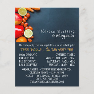 Fruit & Vegetables, Greengrocer Advertising Flyer