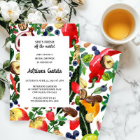 Fruit Veggie Watercolor FRESH OFF MARKET Bridal 