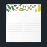Fruit Veggies Meal Planning Grocery Shopping List Notepad<br><div class="desc">Make your shopping lists in style with this customisable grocery shopping,  meal planning or to-do list notepad. Customise or add text to suit your needs. Keep or delete the lines too. Check my shop for more sizes and styles!</div>