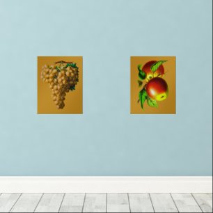 Fruit Wall Art Grapes and Apples