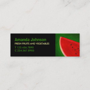 Fruit Watermelon Vivid Custom Mini Business Card