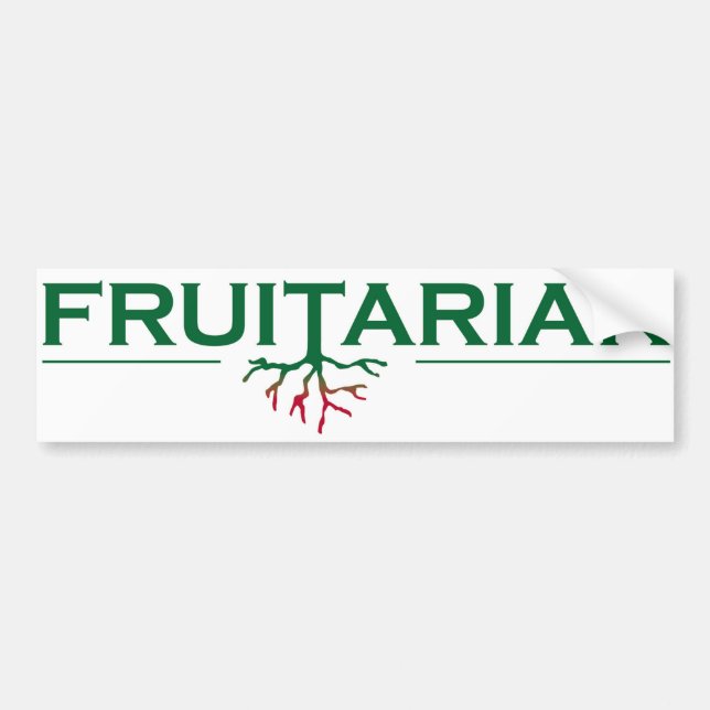 Fruitarian bumper sticker (Front)