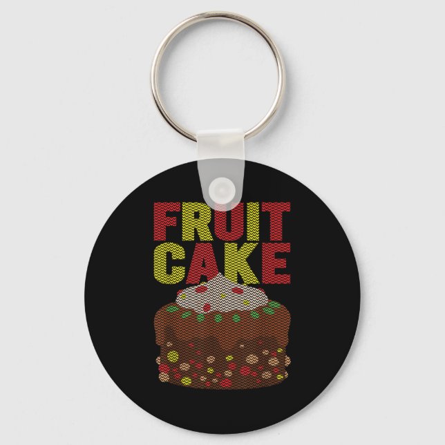 Fruitcake Funny Ugly Christmas  Key Ring (Front)