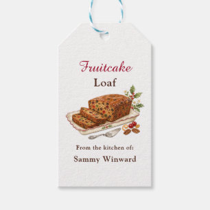 Fruitcake Loaf Christmas Gift Tags