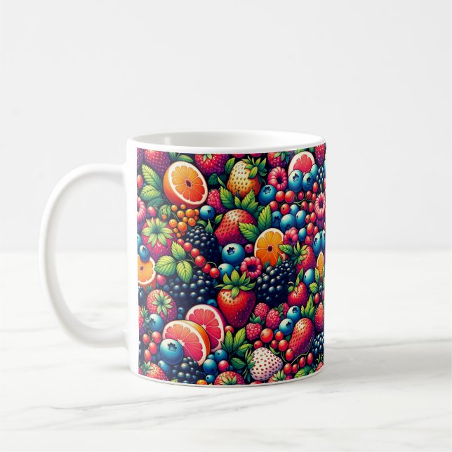 Fruitful Harmony: A Symphony of Nature's Bounty To Coffee Mug (Left)