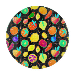 Fruitful Neon Visions Design Cutting Board