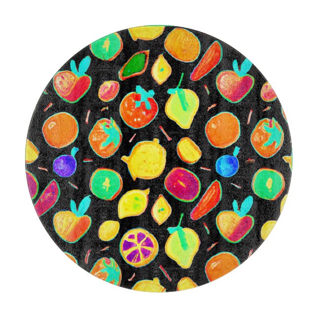 Fruitful Neon Visions Design Cutting Board (Front)