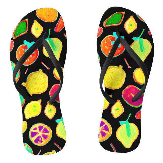 Fruitful Neon Visions Design Jandals (Footbed)