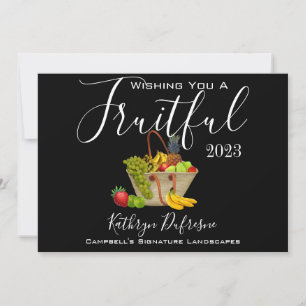 "Fruitful New Year" Business/Company Thank You Card