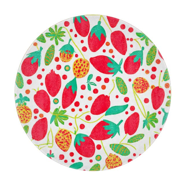 Fruitful Palette Vivid Pattern Cutting Board (Front)