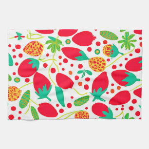 Fruitful Palette Vivid Pattern Tea Towel