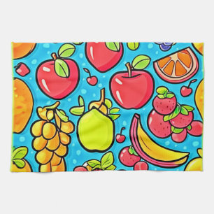 Fruitful Pattern Design Tea Towel