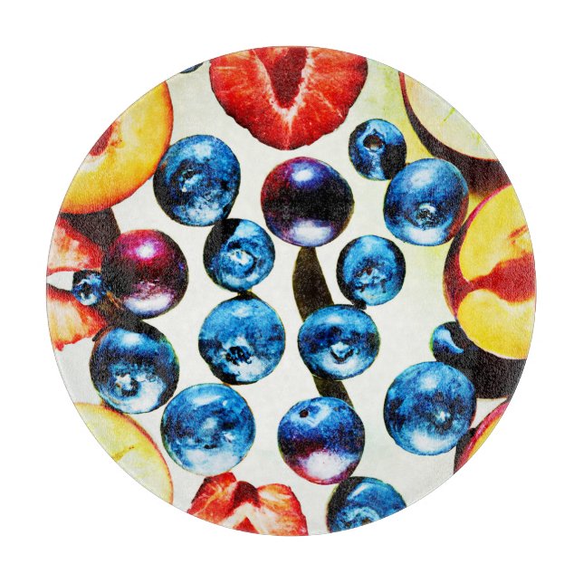 Fruitful Vibrance Pattern Cutting Board (Front)