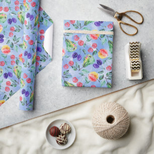 Fruits and berries. wrapping paper