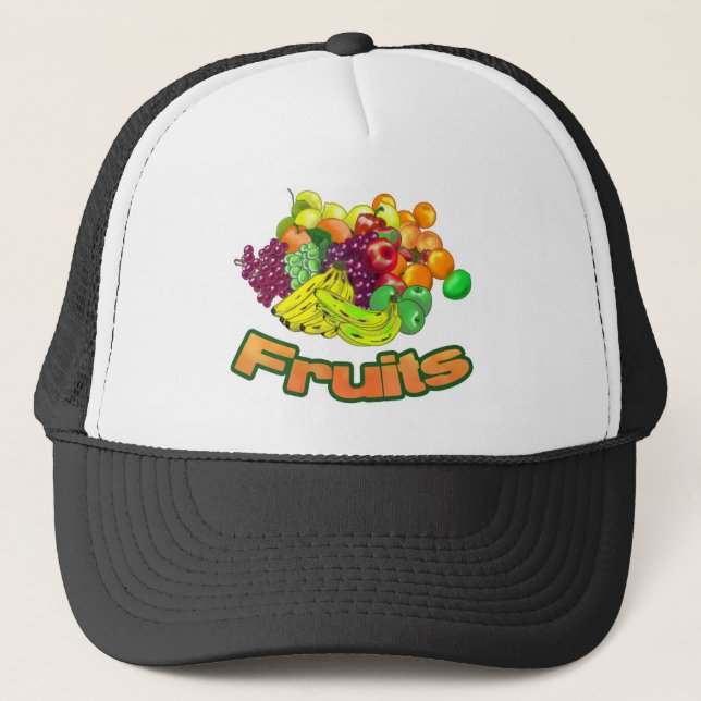 Fruits and Groceries Trucker Hat (Front)
