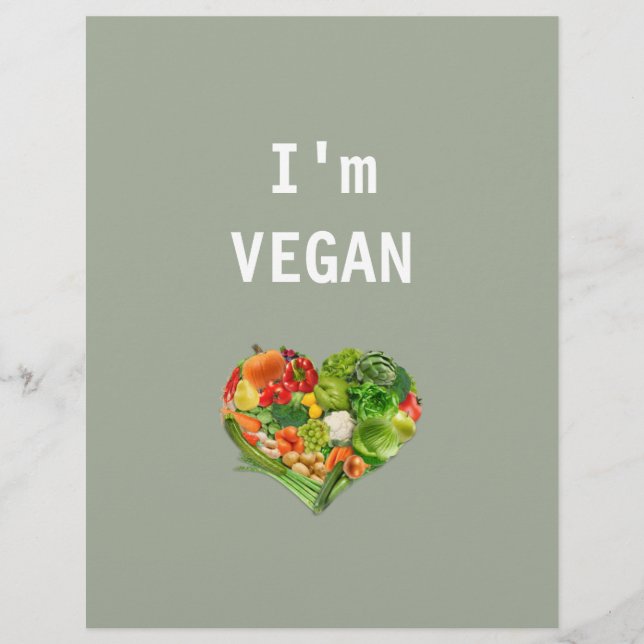 Fruits and Vegetables Heart - Vegan Flyer (Front)