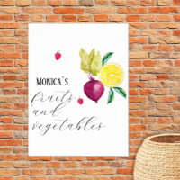 Fruits and Vegetables Monogrammed Small Business